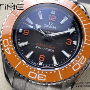 Omega Seamaster 6000M Ultra Deep SS VRF 1:1 Best Edition Gray Dial Orange Bezel - Super Clone Watch | 1:1 Best Version