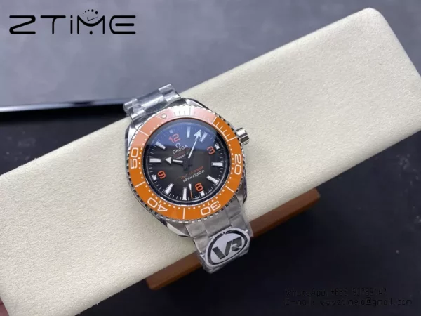 Omega Seamaster 6000M Ultra Deep SS VRF 1:1 Best Edition Gray Dial Orange Bezel - Super Clone Watch | 1:1 Best Version
