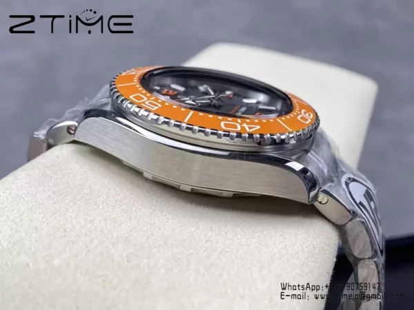 Omega Seamaster 6000M Ultra Deep SS VRF 1:1 Best Edition Gray Dial Orange Bezel - Super Clone Watch | 1:1 Best Version