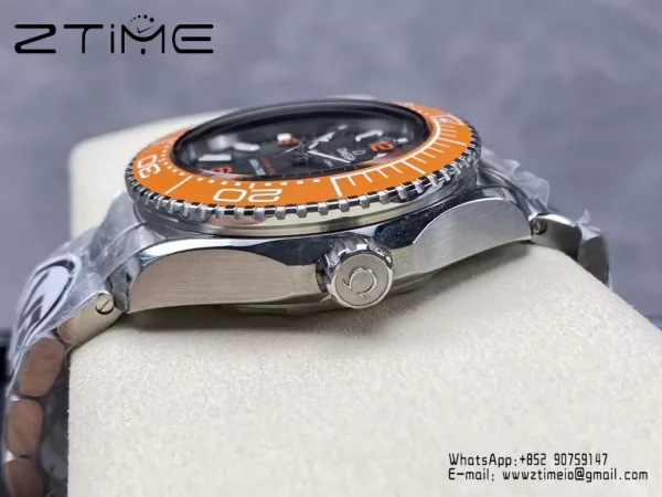 Omega Seamaster 6000M Ultra Deep SS VRF 1:1 Best Edition Gray Dial Orange Bezel - Super Clone Watch | 1:1 Best Version