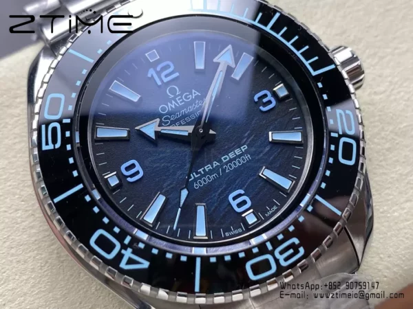Omega Seamaster 6000M Ultra Deep SS VRF 1:1 Best Edition Summer Blue Dial - Super Clone Watch | 1:1 Best Version