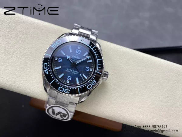 Omega Seamaster 6000M Ultra Deep SS VRF 1:1 Best Edition Summer Blue Dial - Super Clone Watch | 1:1 Best Version