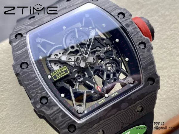 RICHARD MILLE RM035-02 NTPT R7 Factory 1:1 Best Edition Black Rubber Strap - Super Clone Watch | 1:1 Best Version