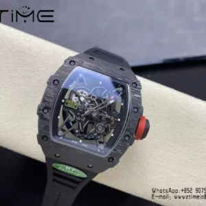 RICHARD MILLE RM035-02 NTPT R7 Factory 1:1 Best Edition Black Rubber Strap - Super Clone Watch | 1:1 Best Version