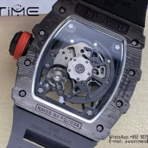 RICHARD MILLE RM035-02 NTPT R7 Factory 1:1 Best Edition Black Rubber Strap - Super Clone Watch | 1:1 Best Version