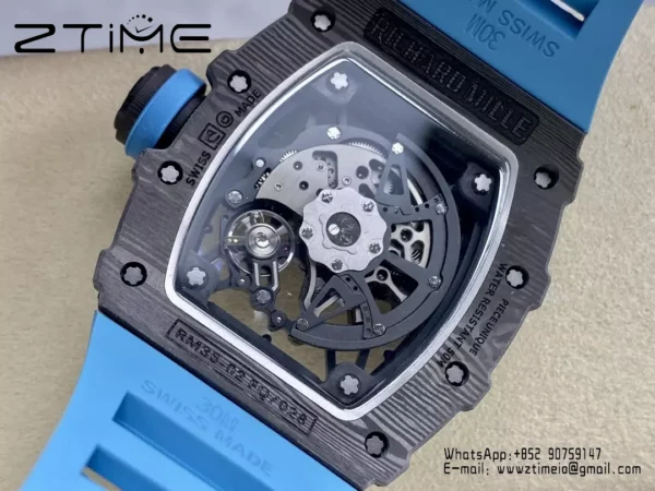 RICHARD MILLE RM035-02 NTPT R7 Factory 1:1 Best Edition Blue Rubber Strap - Super Clone Watch | 1:1 Best Version