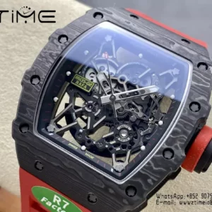 RICHARD MILLE RM035-02 NTPT R7 Factory 1:1 Best Edition Red Rubber Strap - Super Clone Watch | 1:1 Best Version