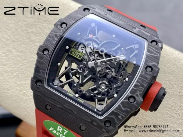 RICHARD MILLE RM035-02 NTPT R7 Factory 1:1 Best Edition Red Rubber Strap - Super Clone Watch | 1:1 Best Version