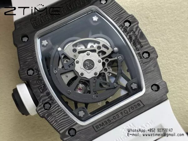 RICHARD MILLE RM035-02 NTPT R7 Factory 1:1 Best Edition White Rubber Strap - Super Clone Watch | 1:1 Best Version