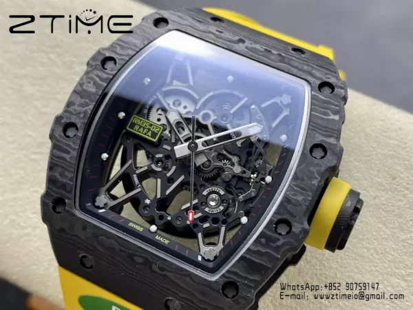 RICHARD MILLE RM035-02 NTPT R7 Factory 1:1 Best Edition  Yellow Rubber Strap - Super Clone Watch | 1:1 Best Version