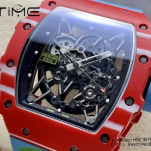 RICHARD MILLE RM035-02 Red NTPT R7 Factory 1:1 Best Edition Blue Rubber Strap - Super Clone Watch | 1:1 Best Version