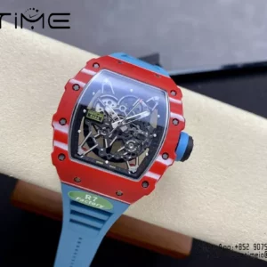 RICHARD MILLE RM035-02 Red NTPT R7 Factory 1:1 Best Edition Blue Rubber Strap - Super Clone Watch | 1:1 Best Version