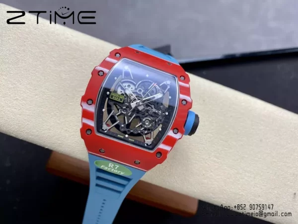 RICHARD MILLE RM035-02 Red NTPT R7 Factory 1:1 Best Edition Blue Rubber Strap - Super Clone Watch | 1:1 Best Version