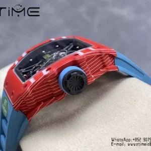 RICHARD MILLE RM035-02 Red NTPT R7 Factory 1:1 Best Edition Blue Rubber Strap - Super Clone Watch | 1:1 Best Version