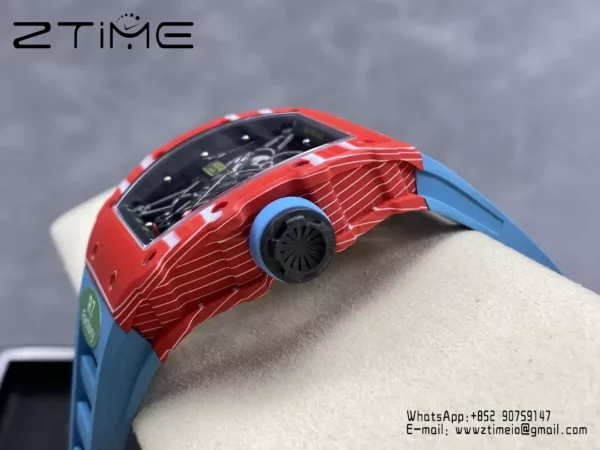 RICHARD MILLE RM035-02 Red NTPT R7 Factory 1:1 Best Edition Blue Rubber Strap - Super Clone Watch | 1:1 Best Version