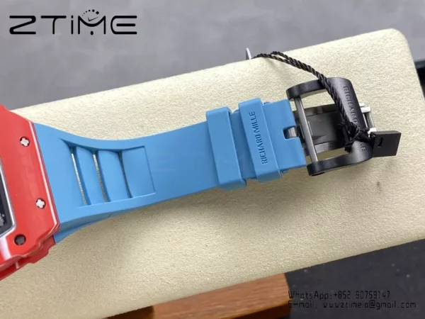 RICHARD MILLE RM035-02 Red NTPT R7 Factory 1:1 Best Edition Blue Rubber Strap - Super Clone Watch | 1:1 Best Version