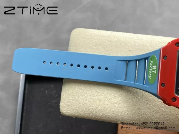 RICHARD MILLE RM035-02 Red NTPT R7 Factory 1:1 Best Edition Blue Rubber Strap - Super Clone Watch | 1:1 Best Version