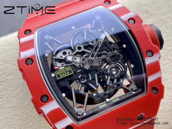RICHARD MILLE RM035-02 Red NTPT R7 Factory 1:1 Best Edition Red Rubber Strap - Super Clone Watch | 1:1 Best Version