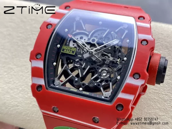 RICHARD MILLE RM035-02 Red NTPT R7 Factory 1:1 Best Edition Red Rubber Strap - Super Clone Watch | 1:1 Best Version