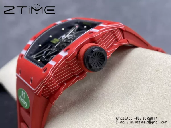 RICHARD MILLE RM035-02 Red NTPT R7 Factory 1:1 Best Edition Red Rubber Strap - Super Clone Watch | 1:1 Best Version