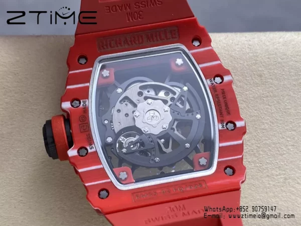 RICHARD MILLE RM035-02 Red NTPT R7 Factory 1:1 Best Edition Red Rubber Strap - Super Clone Watch | 1:1 Best Version