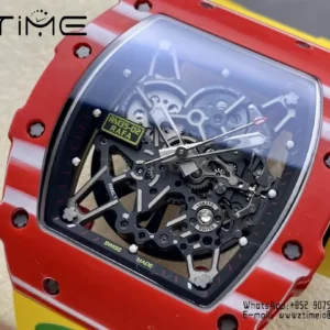 RICHARD MILLE RM035-02 Red NTPT R7 Factory 1:1 Best Edition Yellow Rubber Strap - Super Clone Watch | 1:1 Best Version