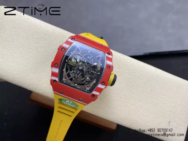 RICHARD MILLE RM035-02 Red NTPT R7 Factory 1:1 Best Edition Yellow Rubber Strap - Super Clone Watch | 1:1 Best Version