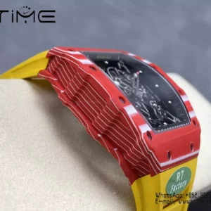 RICHARD MILLE RM035-02 Red NTPT R7 Factory 1:1 Best Edition Yellow Rubber Strap - Super Clone Watch | 1:1 Best Version