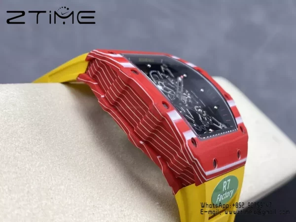 RICHARD MILLE RM035-02 Red NTPT R7 Factory 1:1 Best Edition Yellow Rubber Strap - Super Clone Watch | 1:1 Best Version