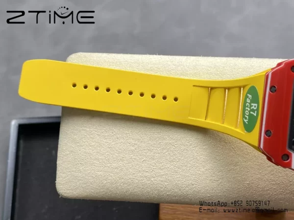RICHARD MILLE RM035-02 Red NTPT R7 Factory 1:1 Best Edition Yellow Rubber Strap - Super Clone Watch | 1:1 Best Version