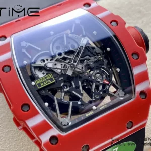 RICHARD MILLE RM035-02 Red NTPT S7 Factory 1:1 Best Edition Black Rubber Strap - Super Clone Watch | 1:1 Best Version