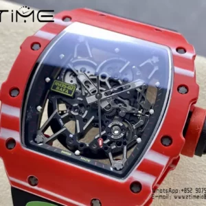 RICHARD MILLE RM035-02 Red NTPT S7 Factory 1:1 Best Edition Black Rubber Strap - Super Clone Watch | 1:1 Best Version