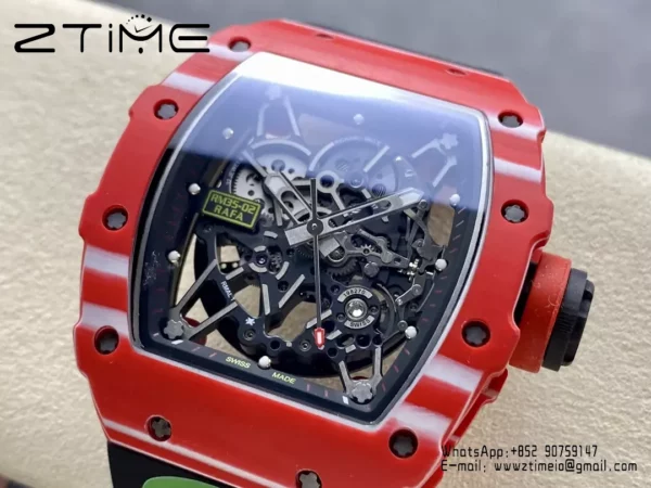 RICHARD MILLE RM035-02 Red NTPT S7 Factory 1:1 Best Edition Black Rubber Strap - Super Clone Watch | 1:1 Best Version