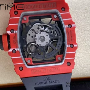 RICHARD MILLE RM035-02 Red NTPT S7 Factory 1:1 Best Edition Black Rubber Strap - Super Clone Watch | 1:1 Best Version