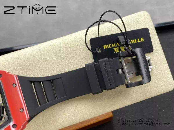 RICHARD MILLE RM035-02 Red NTPT S7 Factory 1:1 Best Edition Black Rubber Strap - Super Clone Watch | 1:1 Best Version