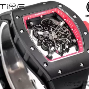 Richard Mille RM055 Black Ceramic RMF 1:1 Best Edition on Black Rubber Strap RMUL2 Super Clone - Super Clone Watch | 1:1 Best Version