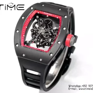 Richard Mille RM055 Black Ceramic RMF 1:1 Best Edition on Black Rubber Strap RMUL2 Super Clone - Super Clone Watch | 1:1 Best Version