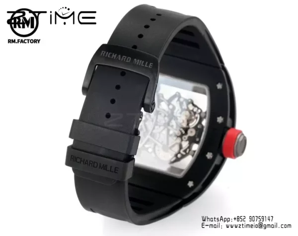 Richard Mille RM055 Black Ceramic RMF 1:1 Best Edition on Black Rubber Strap RMUL2 Super Clone - Super Clone Watch | 1:1 Best Version