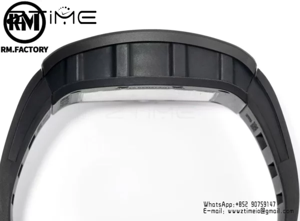 Richard Mille RM055 Black Ceramic RMF 1:1 Best Edition on Black Rubber Strap - Super Clone Watch | 1:1 Best Version