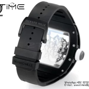 Richard Mille RM055 Black Ceramic RMF 1:1 Best Edition on Black Rubber Strap - Super Clone Watch | 1:1 Best Version