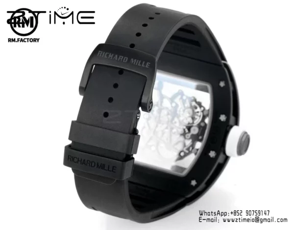 Richard Mille RM055 Black Ceramic RMF 1:1 Best Edition on Black Rubber Strap - Super Clone Watch | 1:1 Best Version