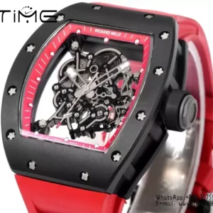 Richard Mille RM055 Black Ceramic RMF 1:1 Best Edition on Black Rubber Strap RMUL2 Super Clone - Super Clone Watch | 1:1 Best Version