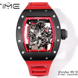 Richard Mille RM055 Black Ceramic RMF 1:1 Best Edition on Black Rubber Strap RMUL2 Super Clone - Super Clone Watch | 1:1 Best Version