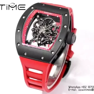 Richard Mille RM055 Black Ceramic RMF 1:1 Best Edition on Black Rubber Strap RMUL2 Super Clone - Super Clone Watch | 1:1 Best Version