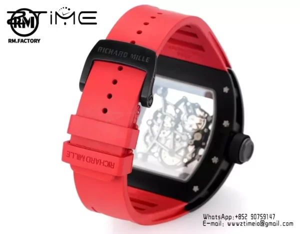 Richard Mille RM055 Black Ceramic RMF 1:1 Best Edition on Black Rubber Strap RMUL2 Super Clone - Super Clone Watch | 1:1 Best Version