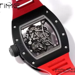Richard Mille RM055 Black Ceramic RMF 1:1 Best Edition on Black Rubber Strap RMUL2 Super Clone - Super Clone Watch | 1:1 Best Version