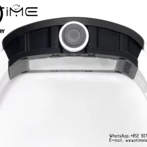 Richard Mille RM055 Black Ceramic RMF 1:1 Best Edition on White Rubber Strap RMUL2 Super Clone - Super Clone Watch | 1:1 Best Version