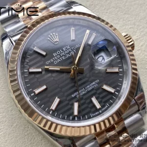 Rolex DateJust 36 126233 SS/YG VS Factory 1:1 Best Edition Black Textured Dial - Super Clone Watch | 1:1 Best Version
