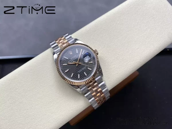 Rolex DateJust 36 126233 SS/YG VS Factory 1:1 Best Edition Black Textured Dial - Super Clone Watch | 1:1 Best Version