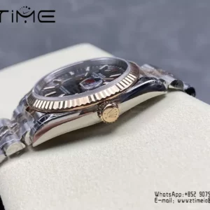 Rolex DateJust 36 126233 SS/YG VS Factory 1:1 Best Edition Black Textured Dial - Super Clone Watch | 1:1 Best Version